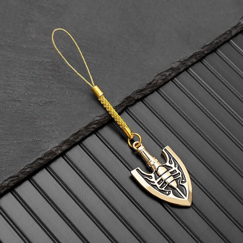 漫客喵jojo的奇妙冒险虫箭钥匙挂件手机链挂绳手机壳小挂饰吊坠小礼物男 金色箭头—金手机绳