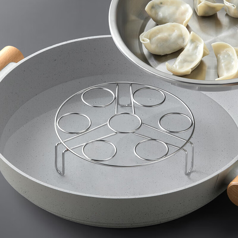 茶花【优选直发】多功能蒸架电饭锅专用蒸架可蒸蛋蒸菜耐高温不锈钢材 茶花不锈钢多功能蒸架-1个