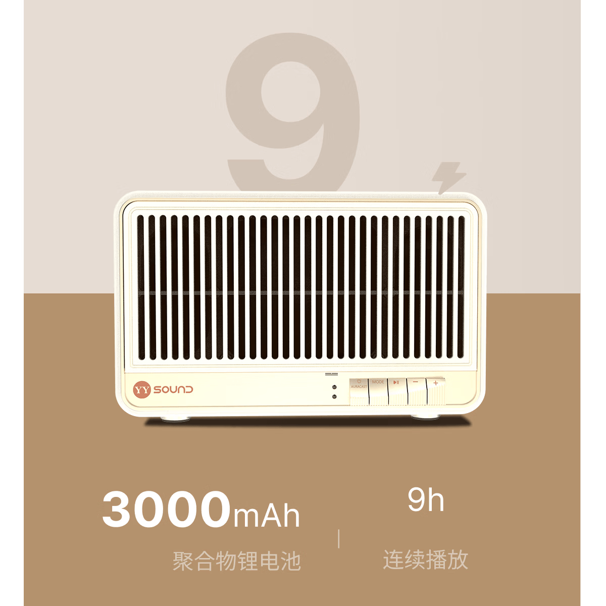 YY SOUND 复古音响蓝牙音响音箱无线家用电脑音响低音炮户外桌面音箱 高保真发烧级 蓝牙广播 礼物 霜白赤金色