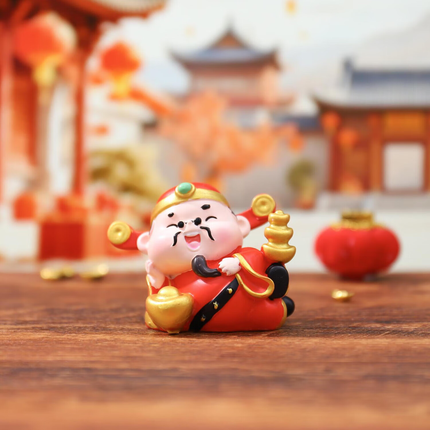 兰比嘟新款財神驾到盲盒马年吉祥物装饰品办公室桌面摆件新年礼物伴手礼 财神驾到盲盒【随机1个】