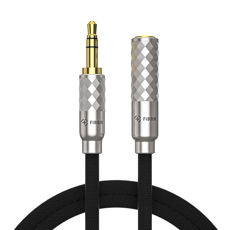菲伯尔（FIBBR）【新品】菲伯尔 镀银3.5mm公对公连接线发烧级耳机线公对母延长线hifi音响线嗽叭电脑手机aux车载 【1米】镀银3.5音频延长线(公对母)
