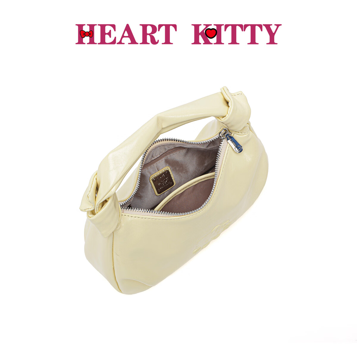 HEART KITTY轻奢时尚小众单肩腋下包女通勤高级质感手提斜挎小包包生日礼物包 6681黄色