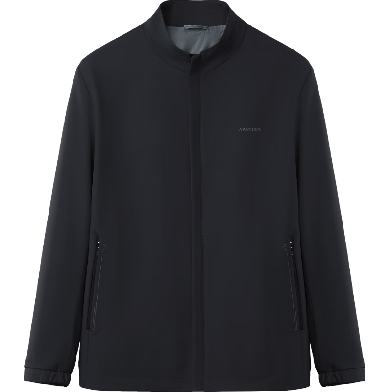 海澜之家（HLA）夹克男轻商务经典系列印花弹力大码纯色外套男 藏青30 L 175/92A 推荐137~150斤