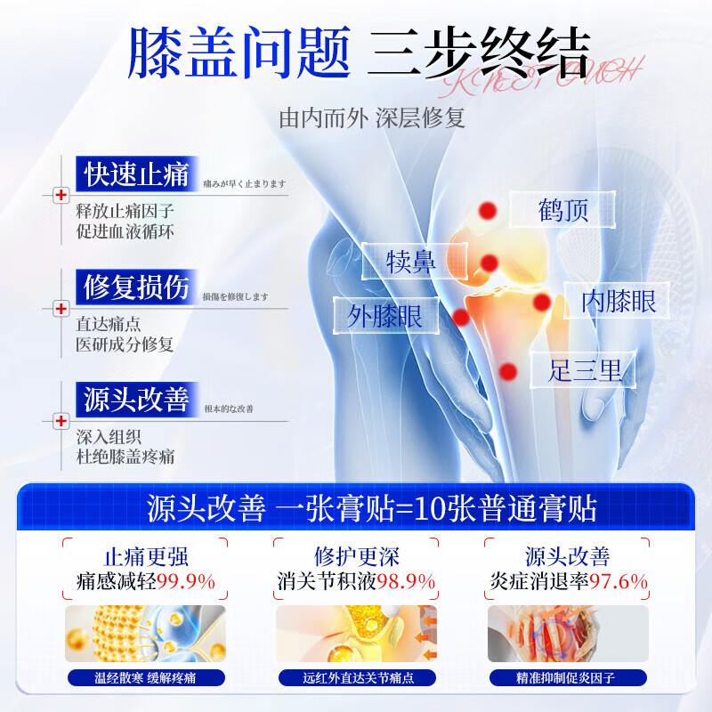 李时珍膝盖型远红外磁疗贴关节疼痛消肿止痛专用 5盒装