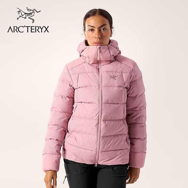 始祖鸟（ARC'TERYX）羽绒服女thorium hoody750蓬鹅绒刺绣标防水保暖连帽羽绒外套25款 BLISS/贝栗粉 支持换货 L