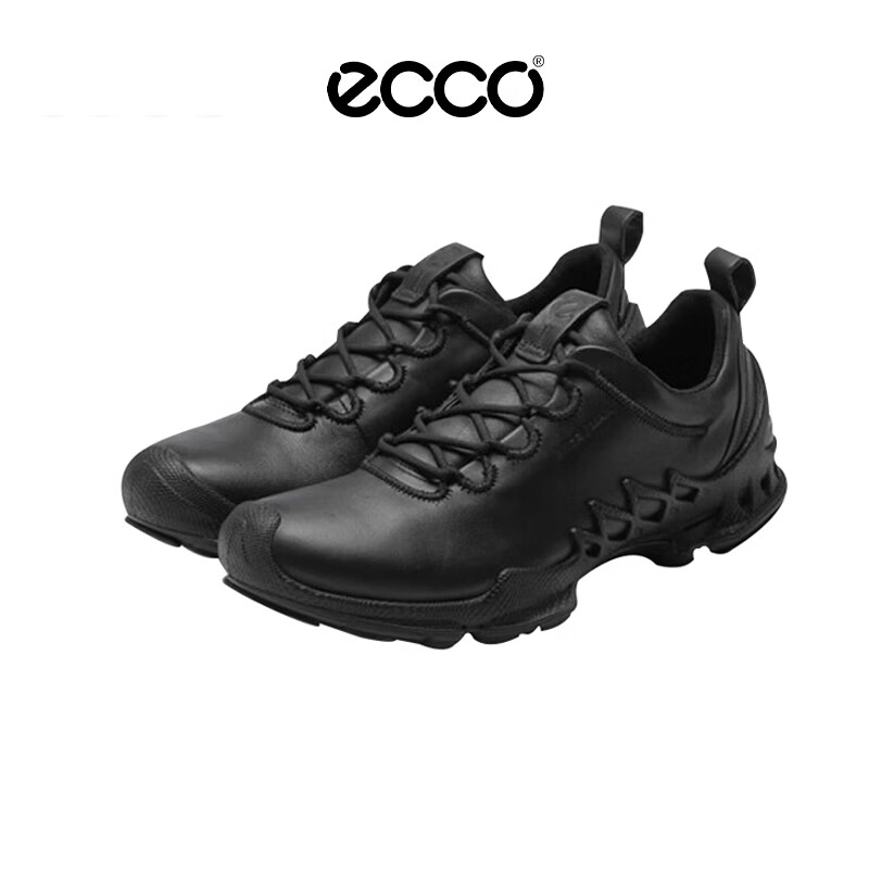 爱步（ECCO）登山鞋男 运动鞋缓震轻质跑步鞋健步 802834 01001黑色42