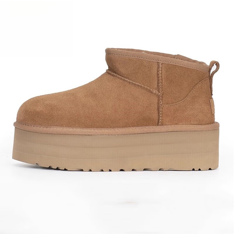 UGG EVERSHEEPSKINS冬季经典款增高厚底时尚女生加厚保暖休闲短筒靴女鞋棉鞋雪地靴 1135092黑色 40 US9=国内40（内长26cm）