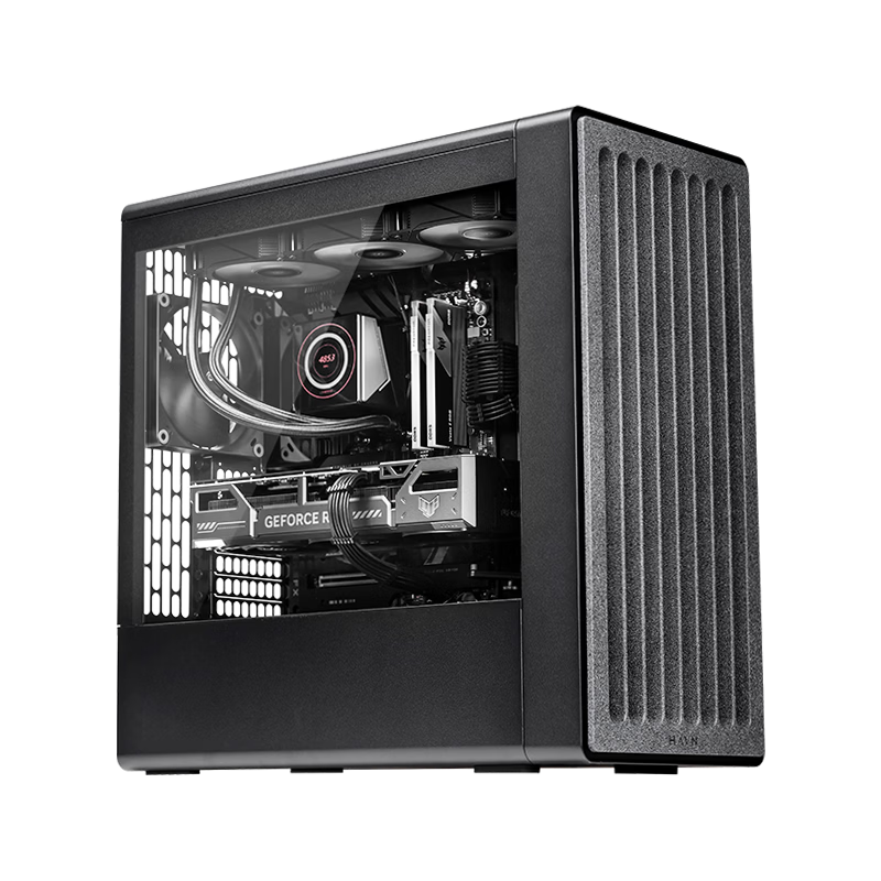 ������SAMA��HAVN BF360 ��ɫ��Ϸ��������ɢ�Ȼ��� ȫ�����������/����3����/֧��E-ATX����/360ˮ��/Type-C