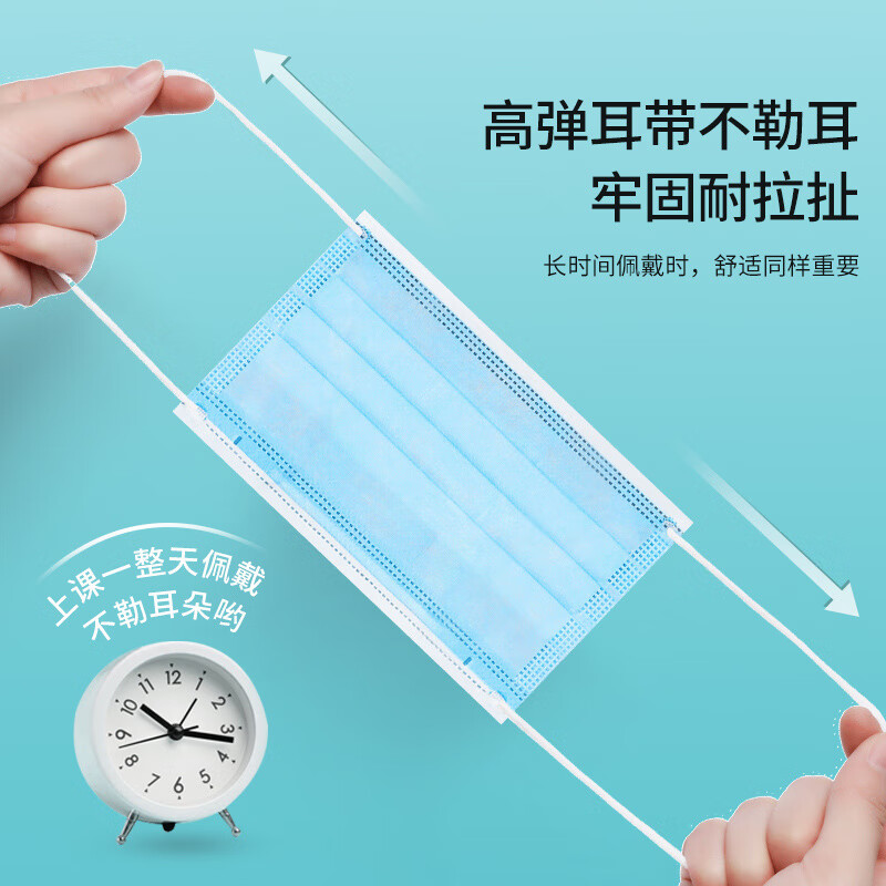 OKT医用外科口罩儿童4到12岁上学专用小孩加厚级白色无纺布防护 白色500只【儿童医用外科】上学常备-超透气