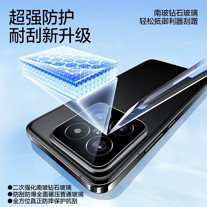闪魔【甄选厂家】 小米14/14pro镜头膜钢化 高清防爆抗指纹无损像素防 小米14pro【钢化镜头膜】2片 贴坏包赔 真机开模