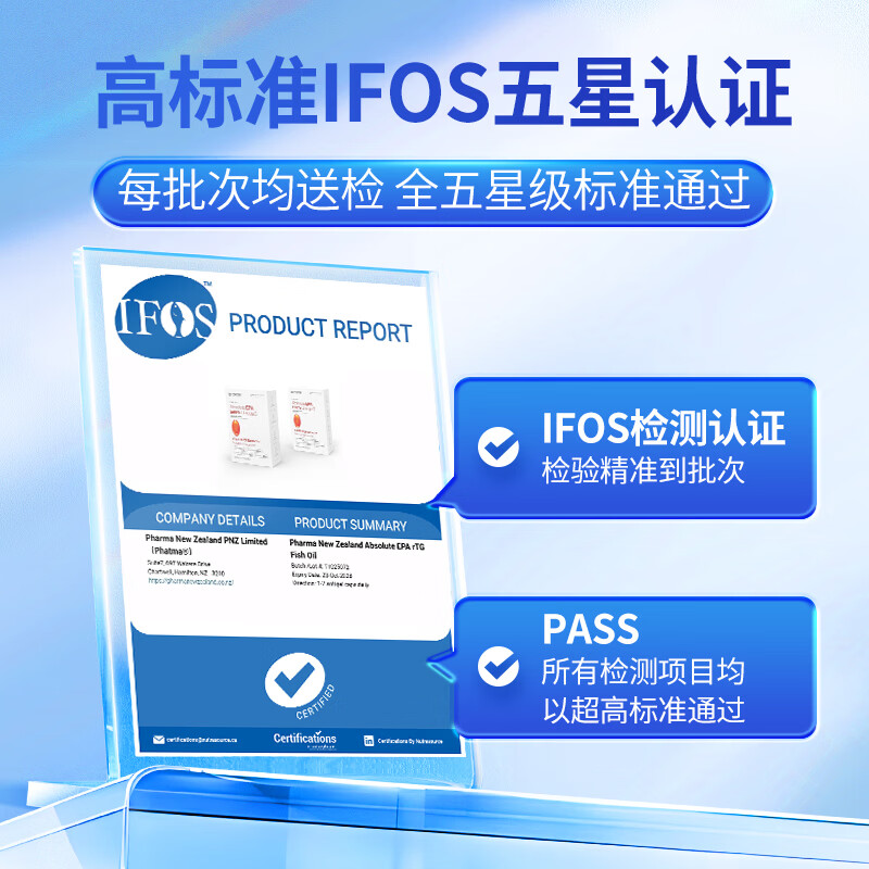 PhatmaPNZ高纯EPA红琥珀深海鱼油Omega-3辅助调节血脂虾青素护心脑 rTG型成人中老年人血管专研配方 30粒*1盒