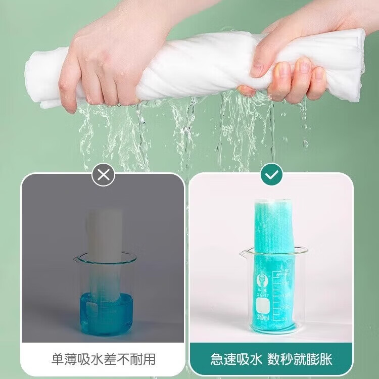 【甄选厂家】压缩毛巾浴巾加厚加大旅行装一次性洗脸巾加大号便携 巾红色款（20*20）-5包100粒