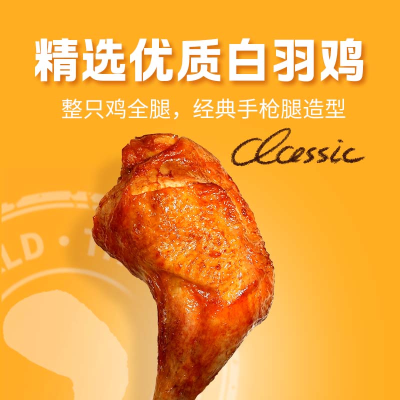 德克士手枪腿奥尔良风味大鸡腿鸡肉空气炸锅食材 战斧大鸡腿200g*2袋