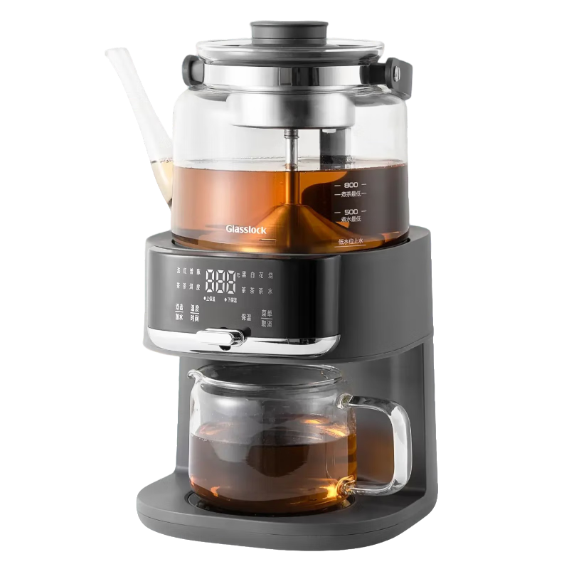 GLASSLOCK盖朗煮茶器养生壶恒温萃茶机围炉煮茶全自动上水高端一体蒸汽喷淋式泡茶电热茶盘烧水壶台式茶吧机