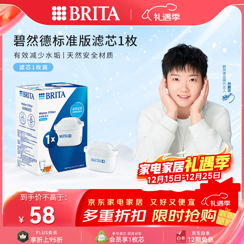 碧然德（BRITA） 家用滤水壶 净水壶滤芯 Maxtra 多效滤芯 1枚装