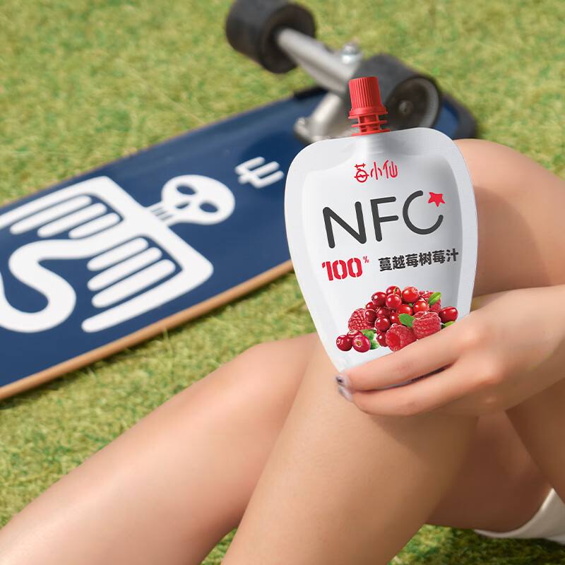 莓小仙NFC100%纯蔓越莓树莓汁 果汁饮料 0脂0添加蔗糖 整箱装150ml*10袋 2箱装(150ml*20袋)+送2袋