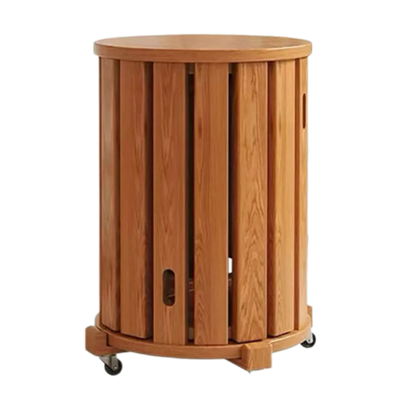 中偉實木凳子可疊放家用餐桌組合凳多功能疊疊凳可移動換鞋凳 櫻木色