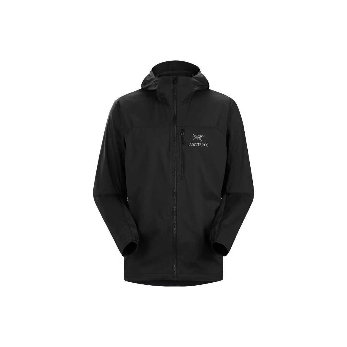 始祖鸟（ARC'TERYX）现货Arcteryx始祖鸟Squamish Hoody防晒轻薄风壳连帽夹克外套 黑色 男款  S