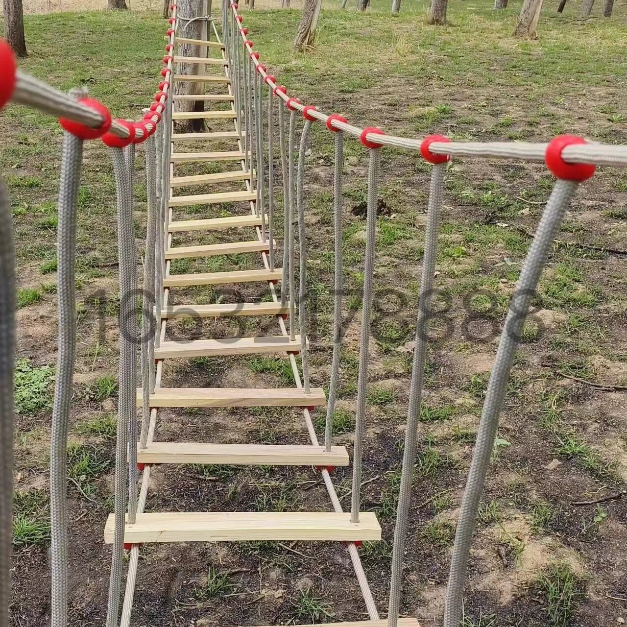 幼儿园荡桥扶手吊桥儿童感同训练器材平衡桥独木桥拓展感统训练 透明