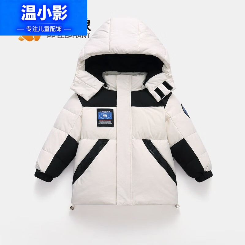 ��СӰ90%��Ѽ��ͯװ��ͯС���д���Ůͯװ���Ӻ���ɱ�ů��ñ�̿� �װ�ɫ 130 cm 136.23Ԫ