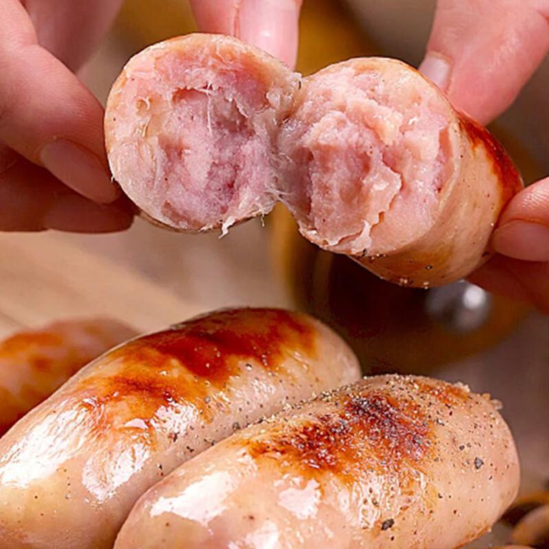 德克士脆皮烤肠空气炸锅烤肉肠早餐速食爆汁火腿肠香肠热狗烧烤食材 火山石烤肠250g-黑椒味 5袋装