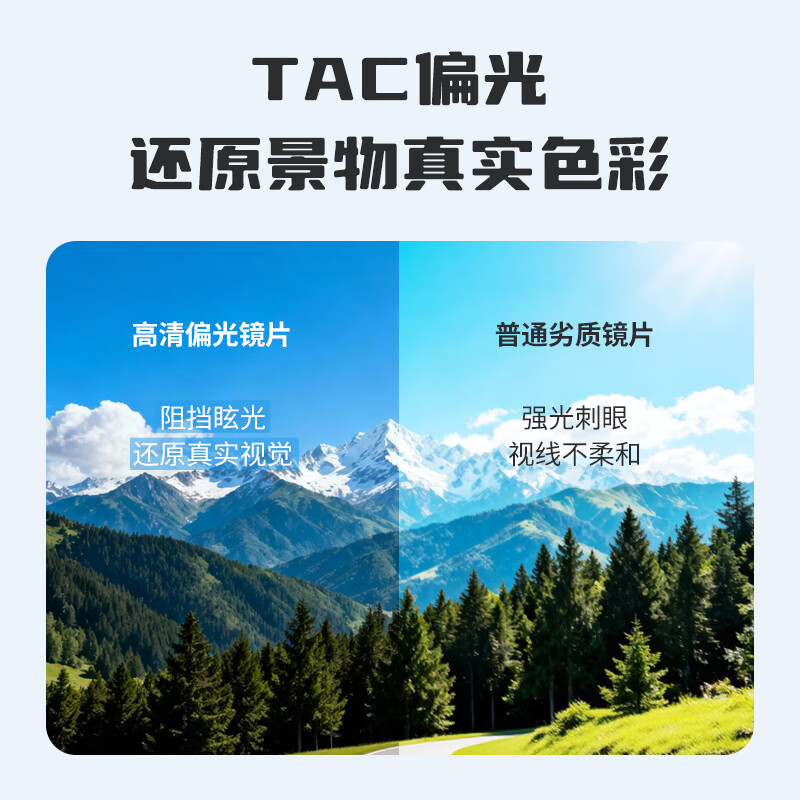 蚁途偏光太阳镜钓鱼墨镜UV400男士黑框驾驶徒步跑步骑行登山眼镜 C1 哑黑框(灰片)