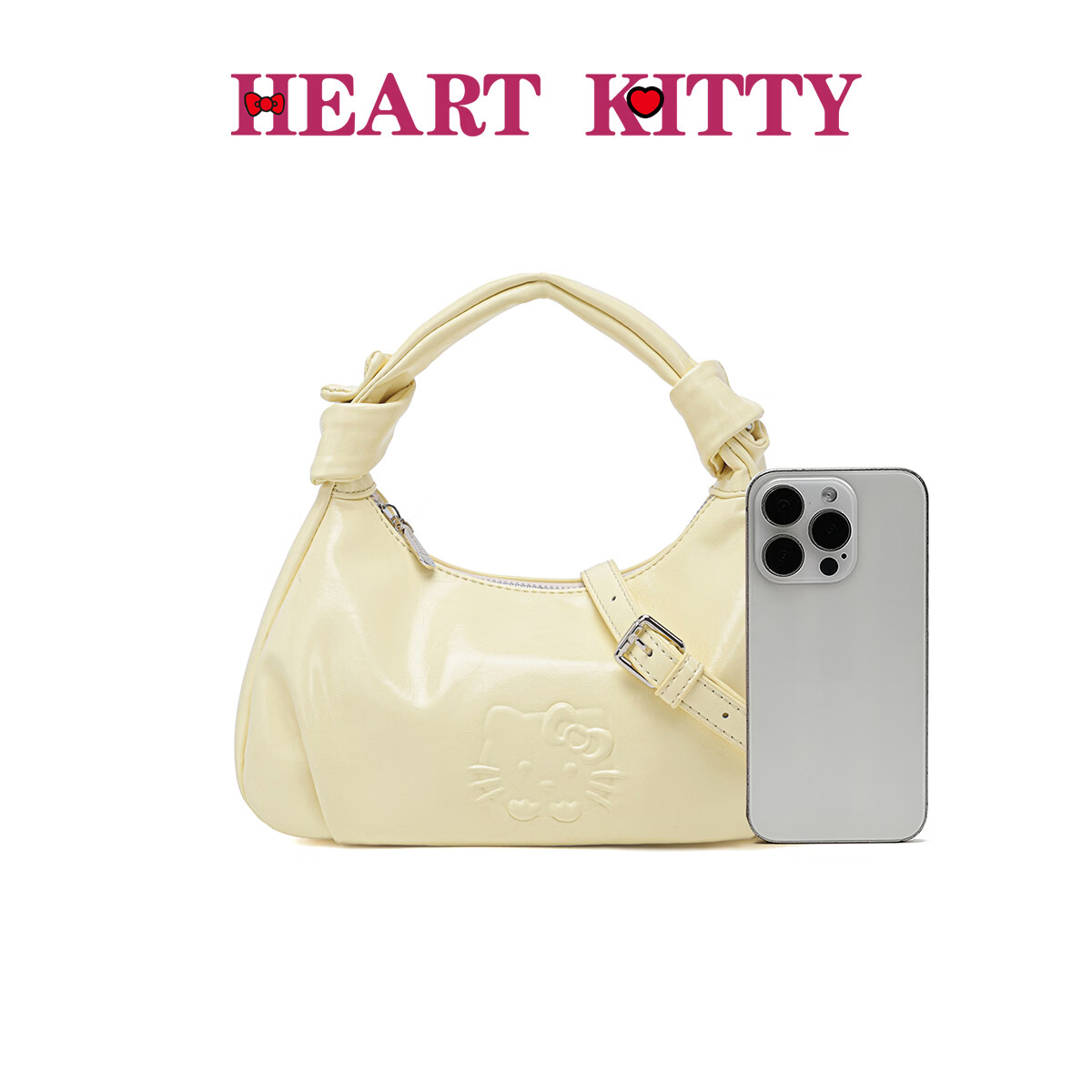 HEART KITTY轻奢时尚小众单肩腋下包女通勤高级质感手提斜挎小包包生日礼物包 6681黄色