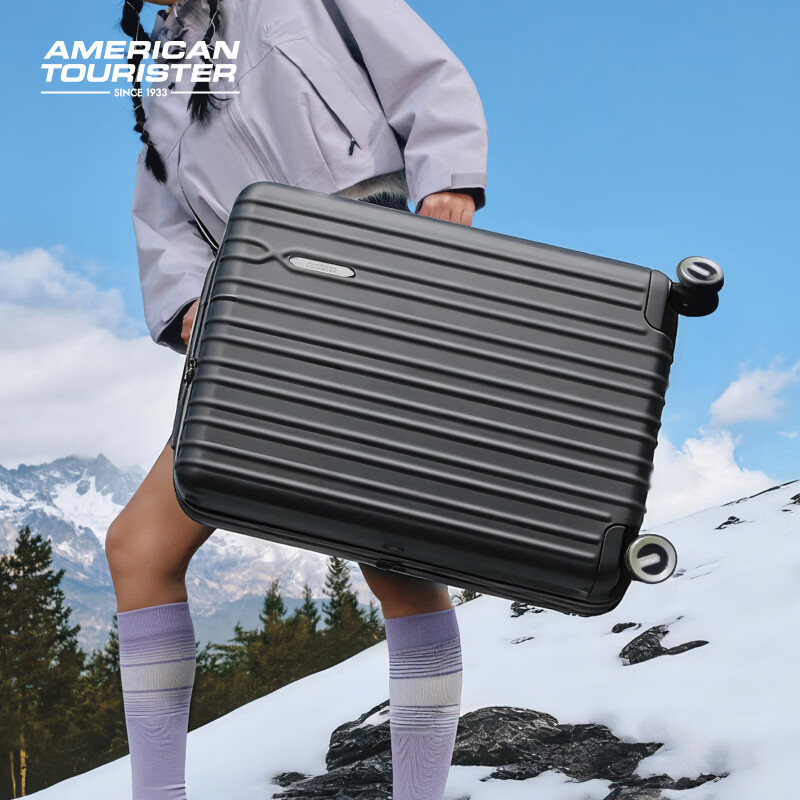 美旅拉杆箱商务行李箱20寸旅行箱大容量密码登机箱轻盈抗摔薯条箱79B 陨石炭灰【TSA通关锁】 20英寸 (可登机 无侧把手)