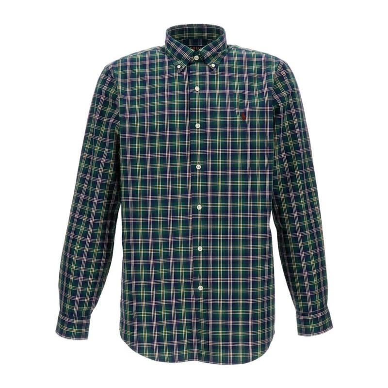 拉夫勞倫(Ralph lauren)男士襯衫透氣抗皺棉質(zhì)格紋休閑日常襯衣 花色 均碼 |M