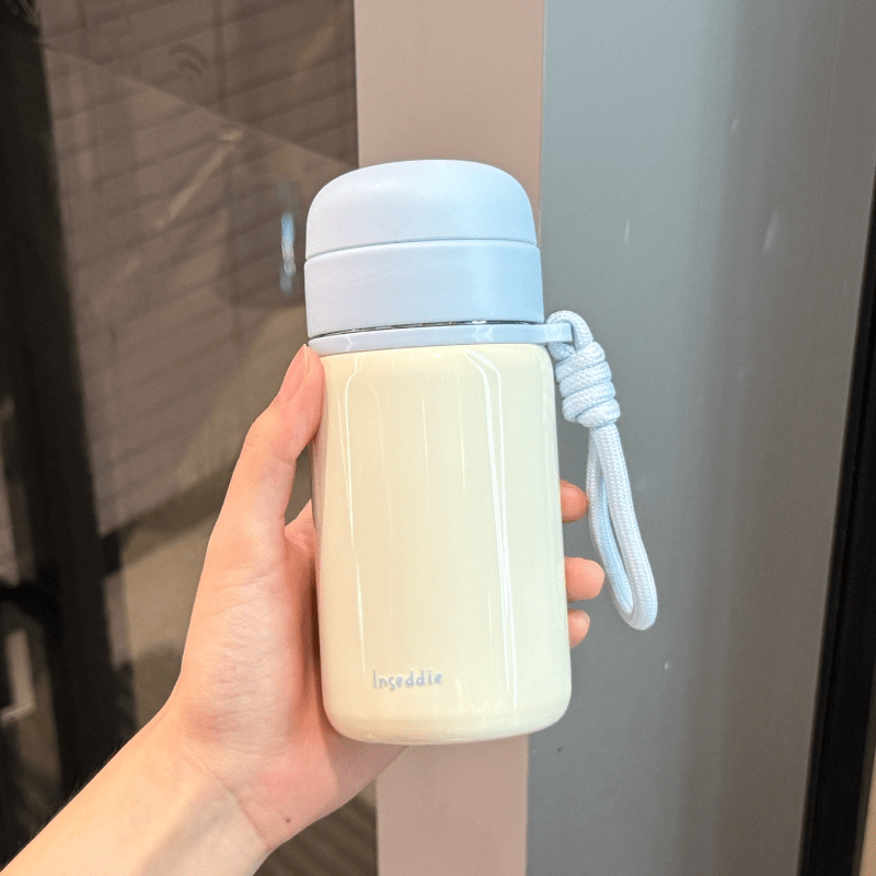 膳魔师（THERMOS）迷你保温杯女生高颜值随身杯小巧便携水杯316不锈钢杯子 啵啵里黄300ml