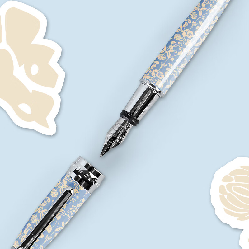 凱博马尔兹意大利品牌口袋钢笔墨囊礼盒白色梦屿高档金属学手账签字笔女神节礼物 弥生之春【墨囊套装】