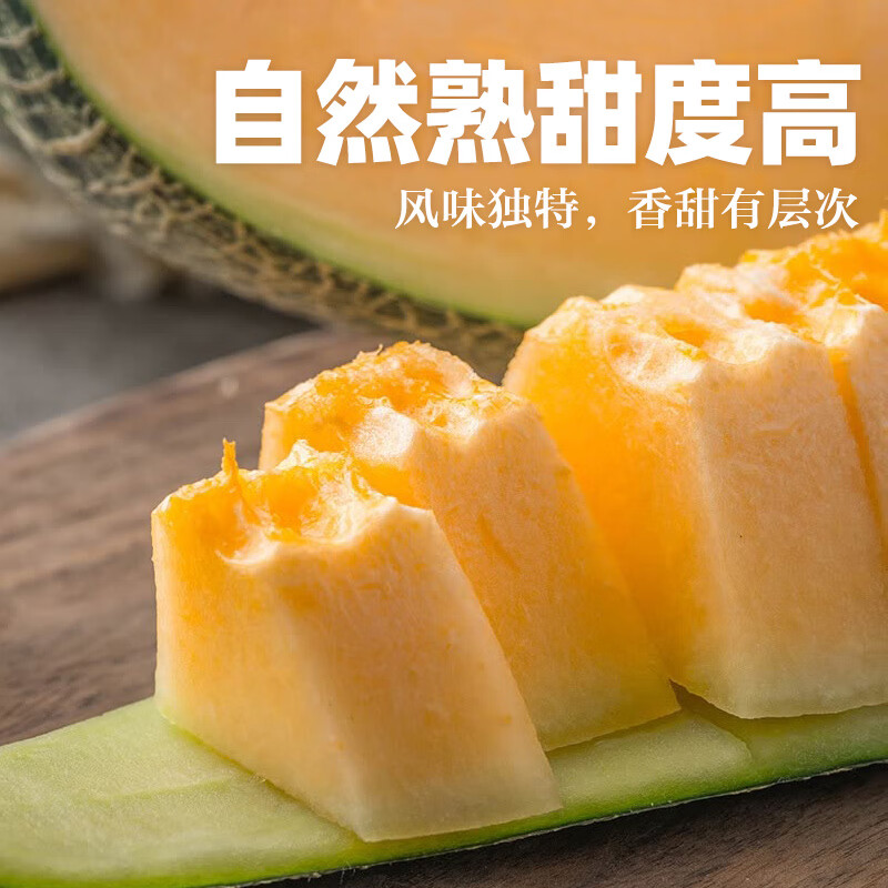榴某某海南哈密瓜新鲜现摘网纹瓜脆甜多汁【产地直发】当季时令鲜果整箱 5斤带箱【净重4.8斤】2-4个装