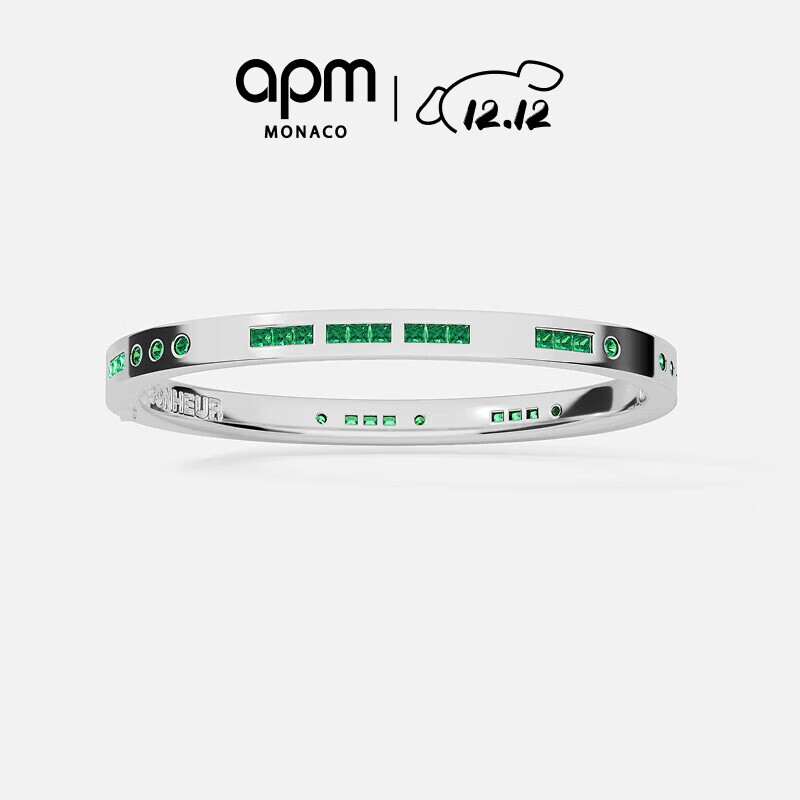 APM Monaco[新品]Bonheur摩斯密码手镯手饰经典简约礼物送男友