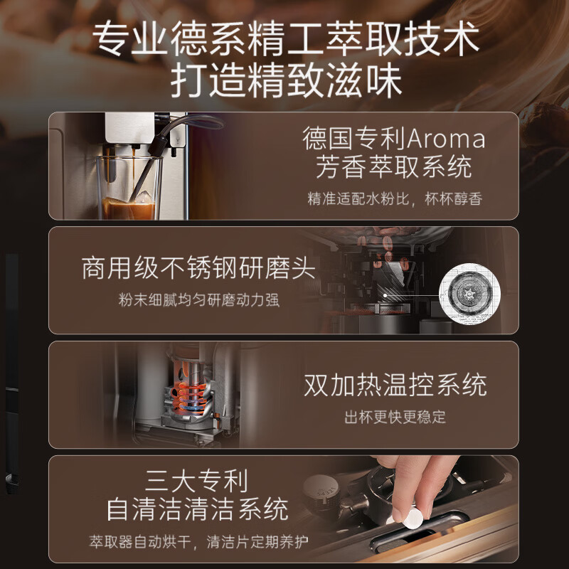 WMF福腾宝全自动咖啡机680家用意式研磨一体美式奶咖办公室 新品上市