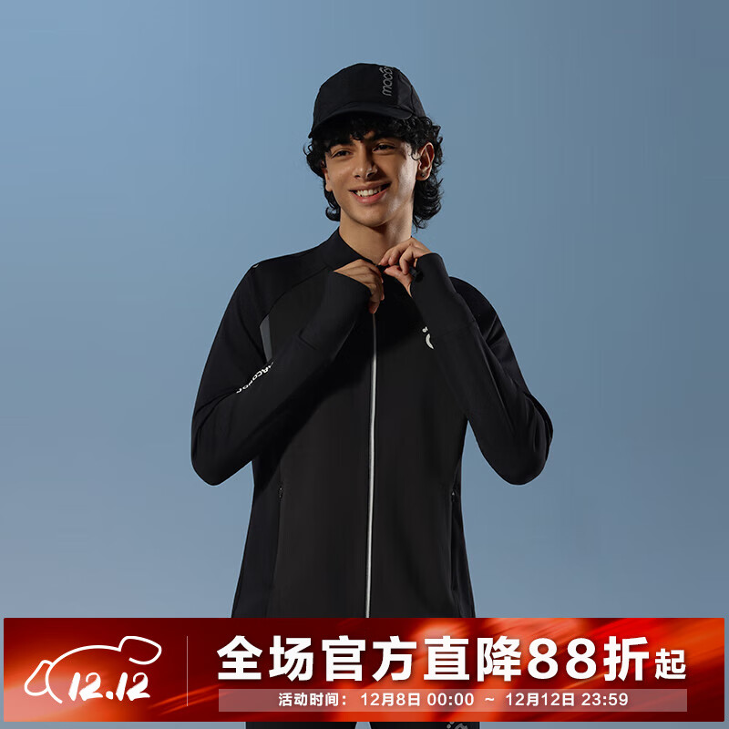 马孔多（macondo）原创单品｜防风加绒针织外套吸湿排汗抗静电跑步外套手表孔25年新 黑色 男款 L