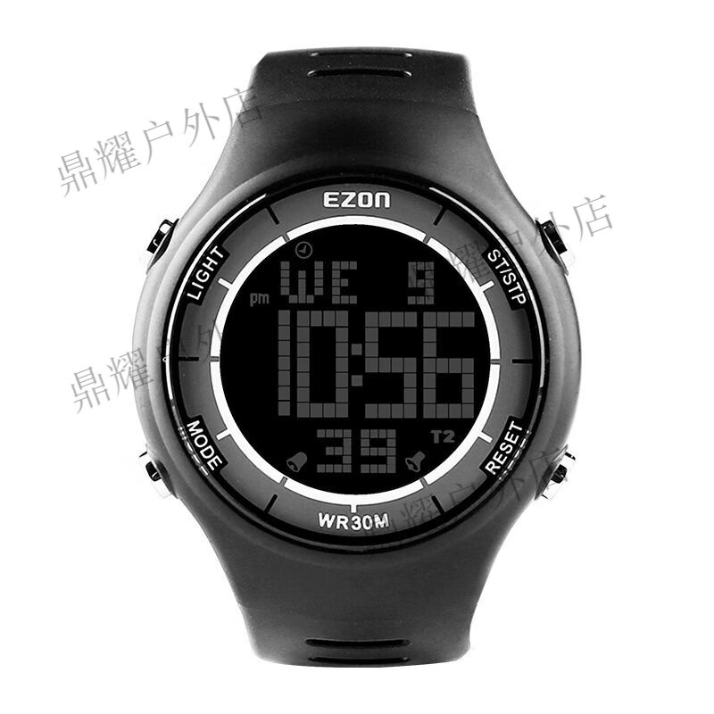 宜準（EZON）多功能運動計步表藍牙手表學生表 S1 L008 基礎黑