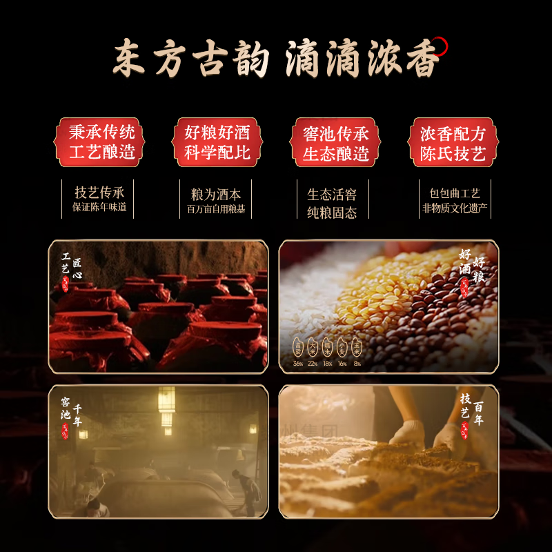 五粮浓香五粮液股份出品臻品陈白酒优级粮食酒礼盒年货季送礼礼物宴请自饮 52度 500mL 2瓶 五粮液浓香型白酒双支礼盒装