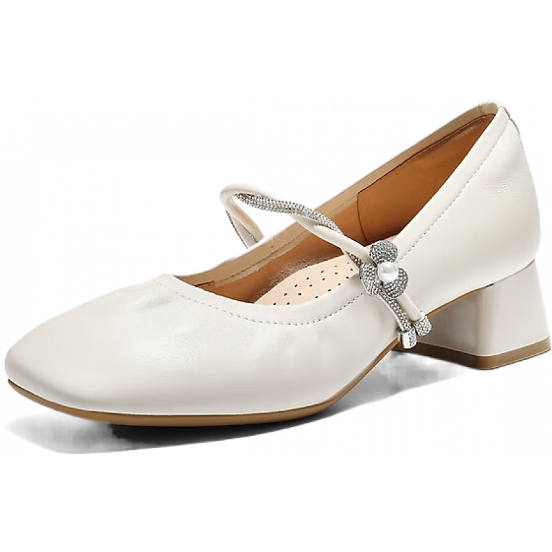 ������Belle��һ�ִ���Ƥ������ЬŮ2026�����̳�ͬ���ʸе�ЬF1S1DAQ6 �װ� 37 (235mm)