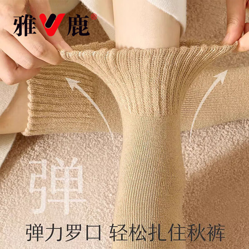 雅鹿特厚袜子男生冬季中筒袜毛圈保暖加绒加厚毛绒袜秋冬抗寒袜 保暖防臭【五双经典系】 均码 巨厚毛圈袜-轻松抗寒-30度