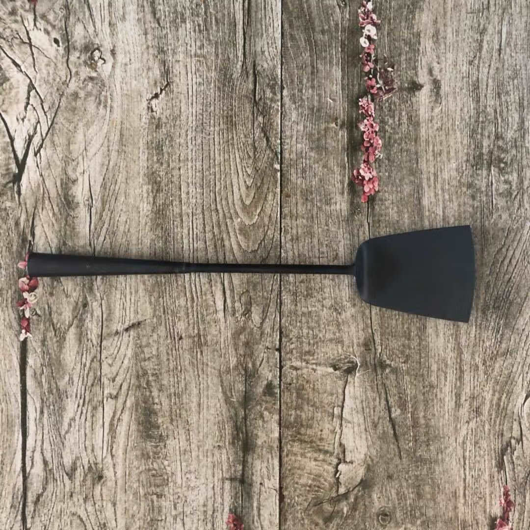 纯铁手工铁铲炒菜铲子铁勺子锅铲勺无涂层手工制作炒菜勺子蛋饺勺 铁