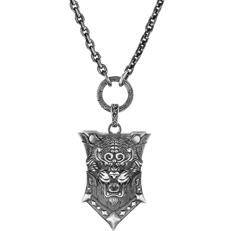 周大福山海經(jīng)虎925銀項鏈男送禮物 AB40507 55cm