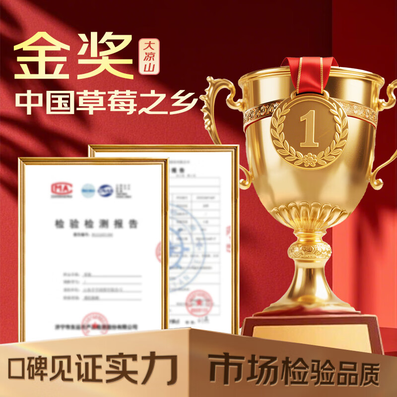 均垚四川奶油草莓 多地草莓新鲜次日达 新鲜水果 奶油草莓2盒优选单果12g+净600g