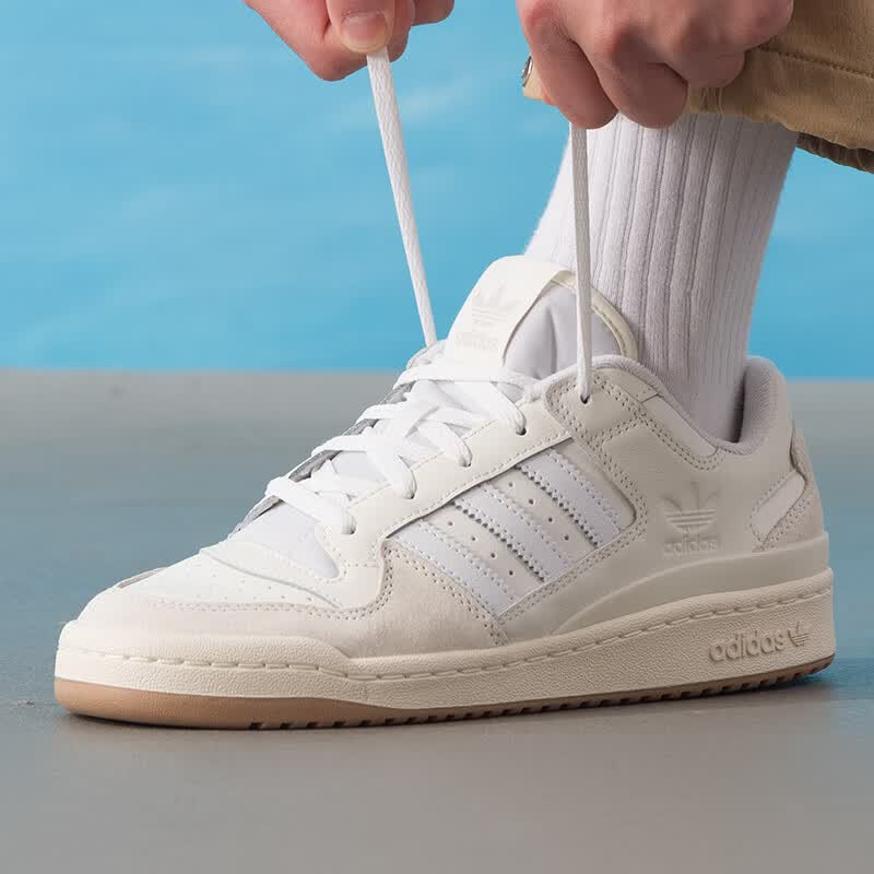 阿迪达斯（adidas）三叶草 男女同款 FORUM LOW CLDIREC 休闲篮球风运动板鞋小白鞋 ID6858 38