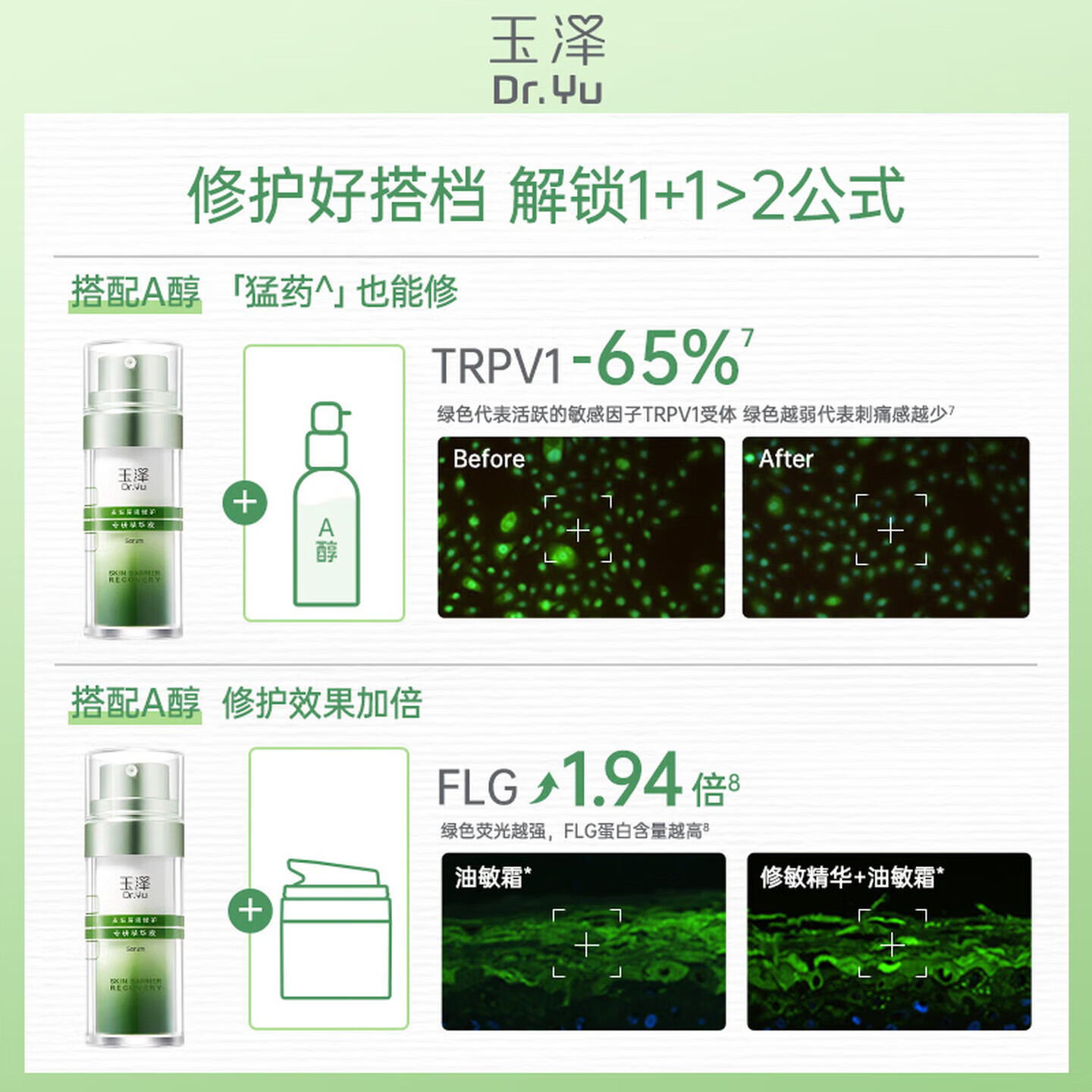 玉泽皮肤屏障修护专研精华液 补水保湿 平衡水油 修护屏障 修敏精华50ml(效期品)