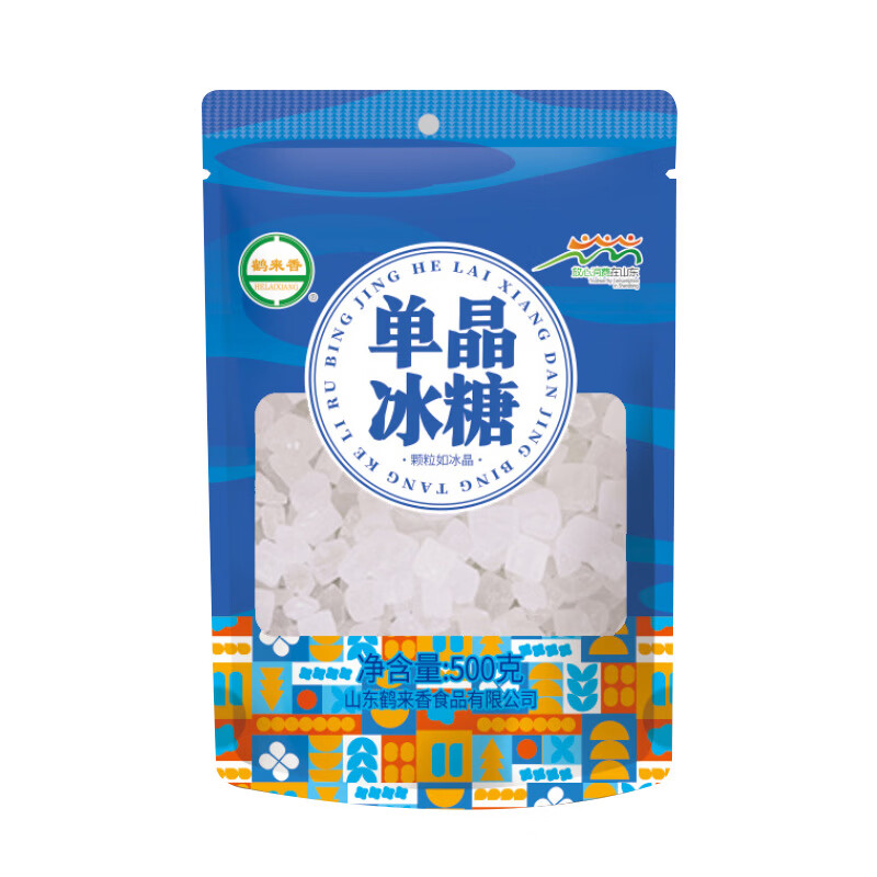 白砂糖500克家用烹饪一斤装餐饮烘焙调味食用 单晶冰糖500克*1包