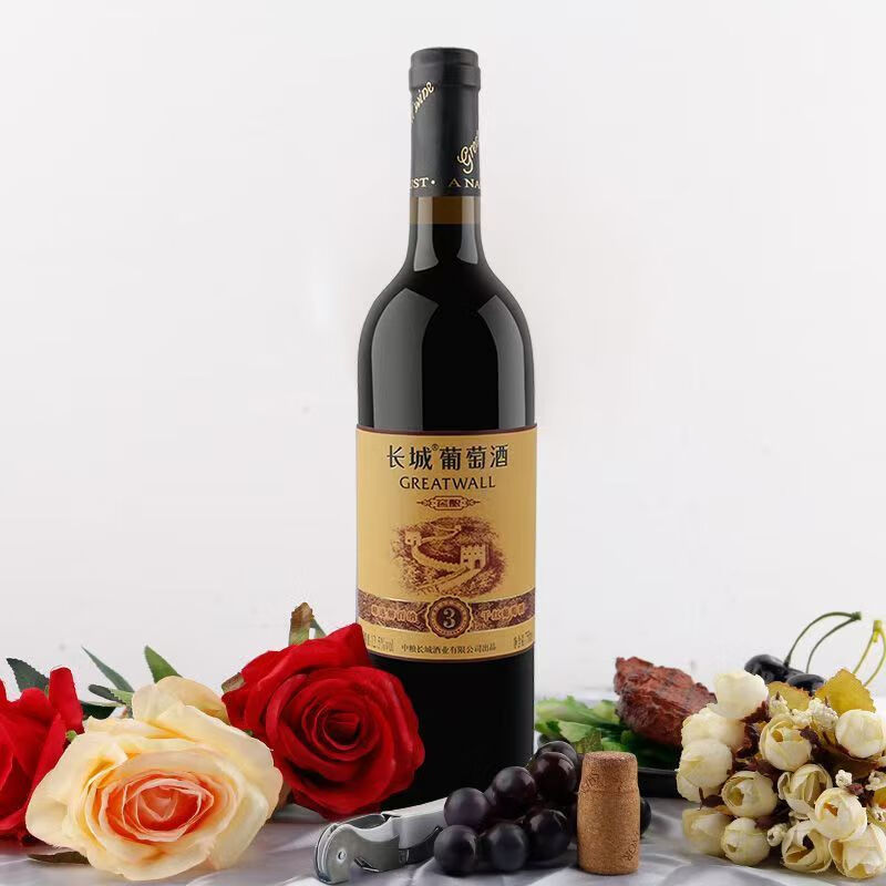 长城（great wall）窖酿3精选解百纳干红葡萄酒12.5度750ml高端送礼红酒 750ml*6瓶