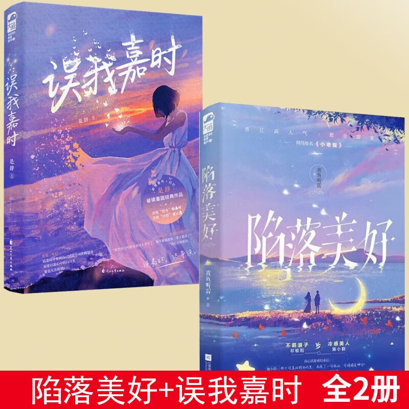 正版包邮 陷落美好/误我嘉时 2册 青春文学 爱情/情感 黄鱼听雷著