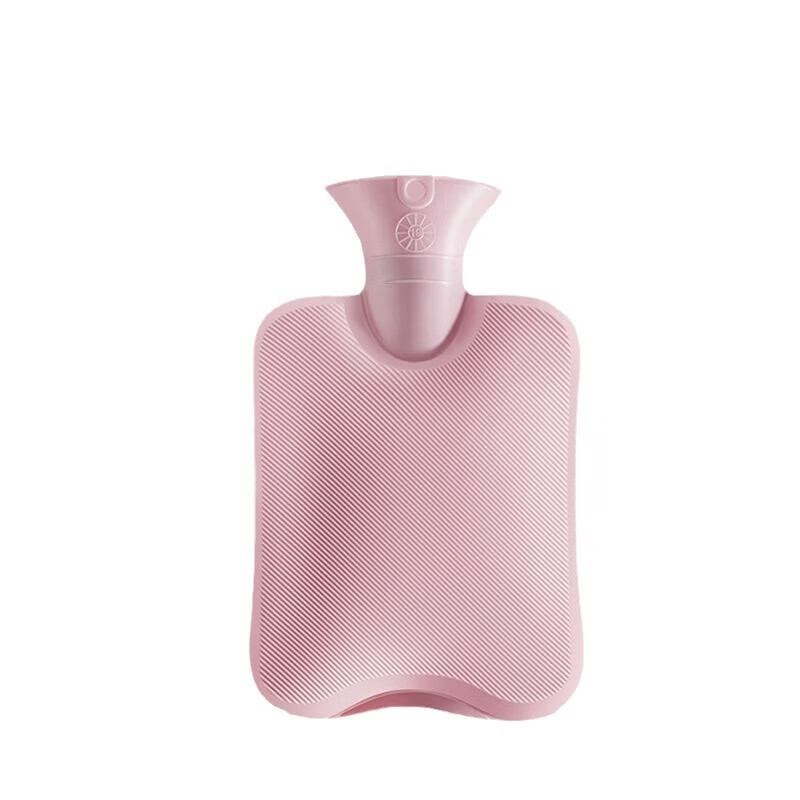 洋臣冬季热水袋灌水暖手袋防爆暖脚学生宿舍PVC暖水袋注水毛绒暖手宝 pvc内胆+毛绒布套 【粉色灰色随机发货】 1000毫升