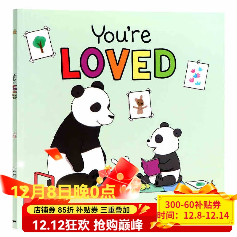 英文原版绘本 You&#039;re Loved 儿童英语启蒙治愈系亲情漫画情绪情商培养 你今天真好看同作者莉兹克里the little world of Liz Climo