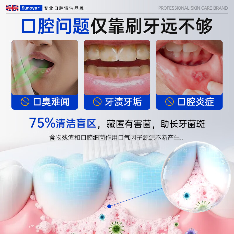 Sunoyar聚维酮碘条状漱口水除口臭杀菌聚维酮碘漱口液清新消炎 10盒【买5送5超值套装】消肿消痛牙龈出血